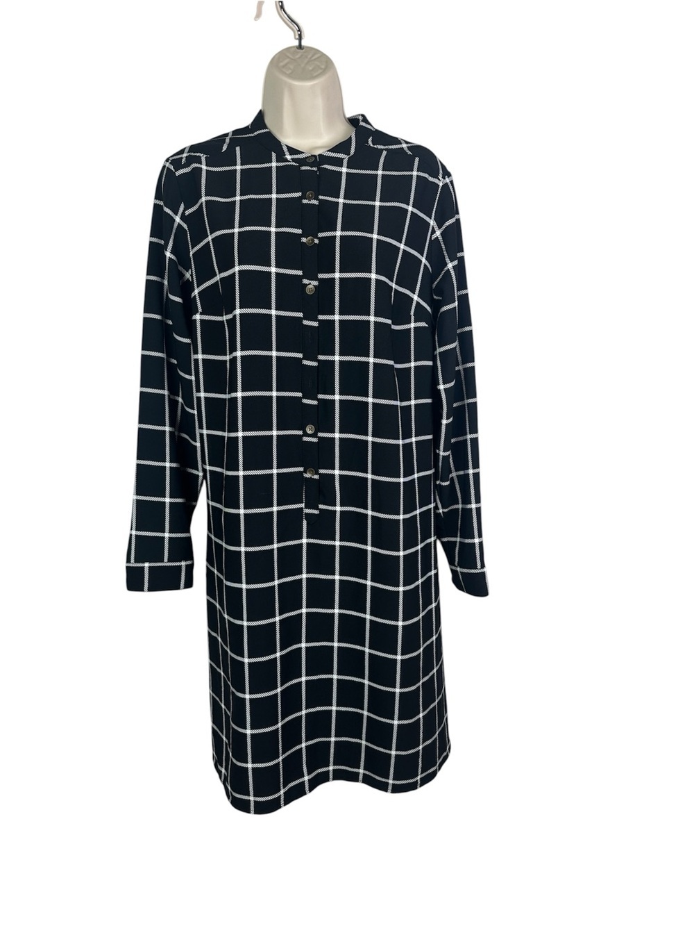 Merona Black & White Windowpane Tunic